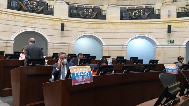 En el Senado se cumple la moción de censura contra el ministro de la Defensa, Diego Molano. 