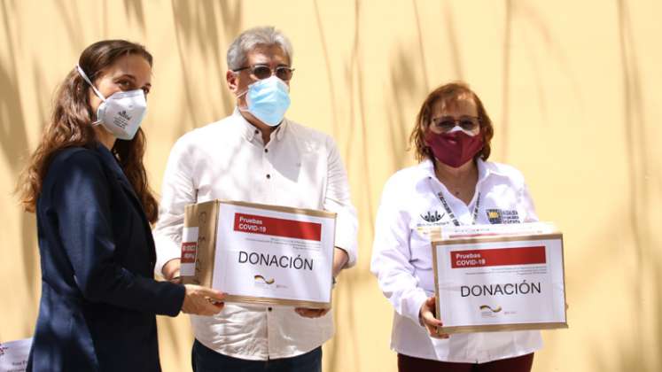 Entegaron 10.450 pruebas de antígeno rápidas de alta calidad, por más de 350 millones de pesos, que serán aplicadas para poblaciones vulnerables de de Cúcuta,  con el apoyo de Imsalud. / Foto: Cortesía
