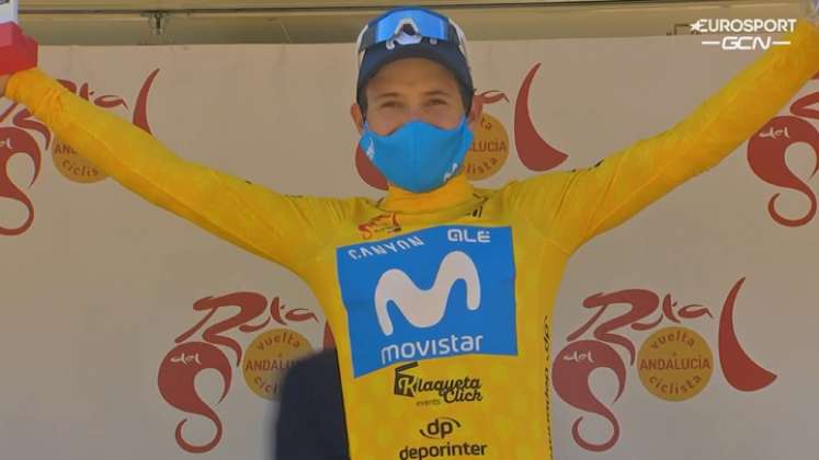 En esta temporada, López sólo ha disputado el Tour de Romandía y dos etapas del Challenge de Mallorca, encabeza la general con 20 segundos de ventaja sobre Tolhoek y 55 segundos sobre el español Julen Amezqueta (Caja Rural). / Foto: Tomada de Twitter