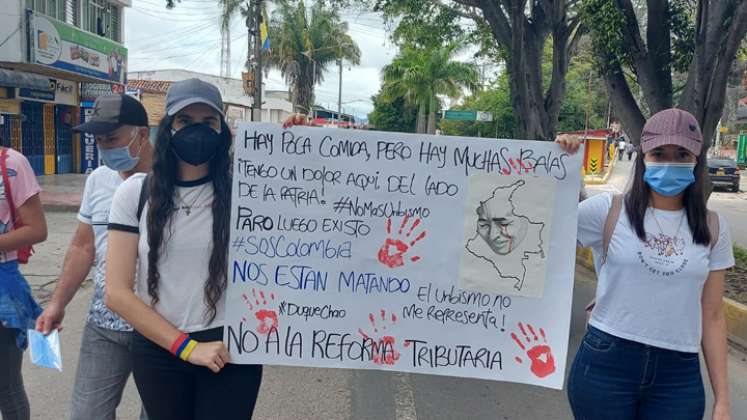 En Ocaña salen nuevamente a protestar contra el Gobierno Nacional. / Foto: Javier Sarabia