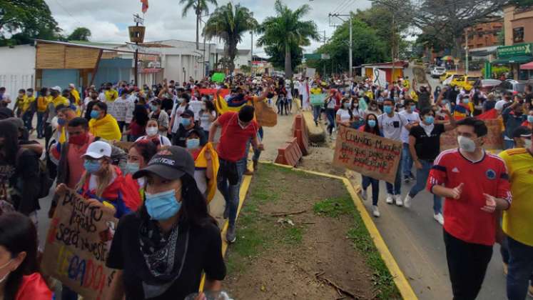En Ocaña salen nuevamente a protestar contra el Gobierno Nacional. / Foto: Javier Sarabia