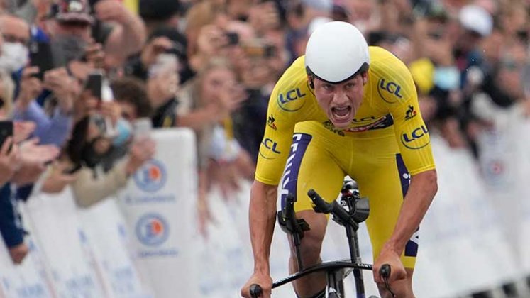 Mathieu van der Poel del Apecin Fénix, líder del Tour de Francia 2021