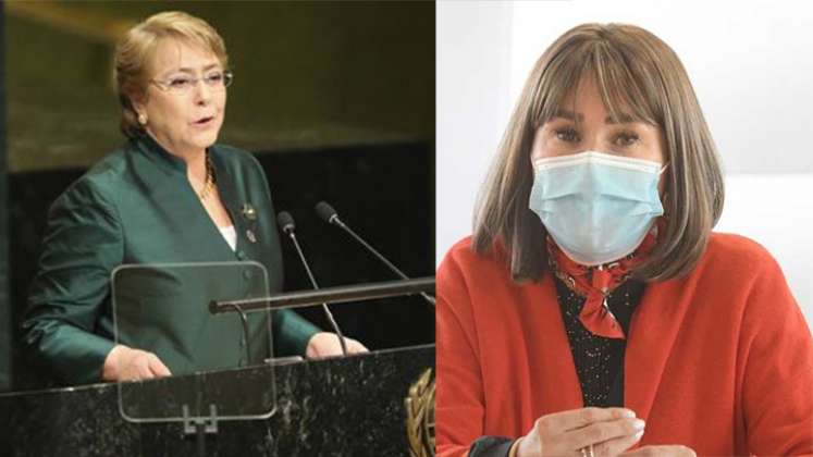 Michelle Bachelet y Alicia Arango.