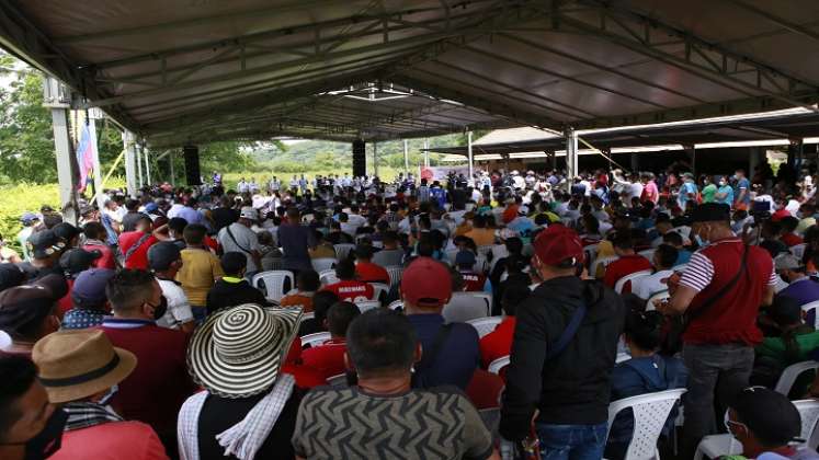 Campesinos del Catatumbo presentes en la Audiencia Pública. / Juan Pablo Cohen/ La Opinión 