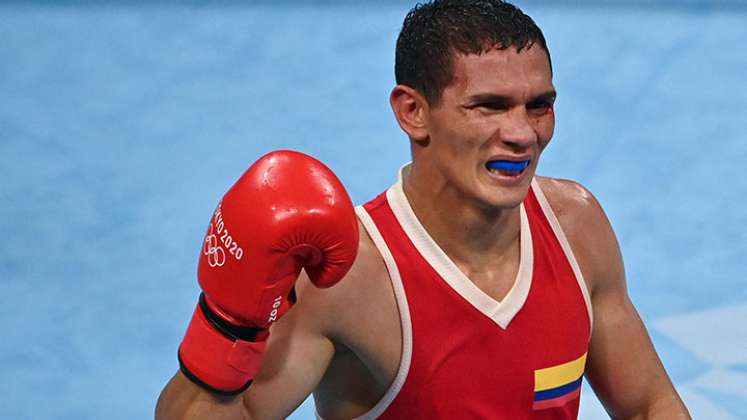 Céiber Ávila, boxeador colombiano. AFP
