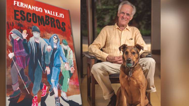 Fernando Vallejo junto a 'Brusca', su perra y ahora única compañía. / Foto: Cortesía de Penguin Random House