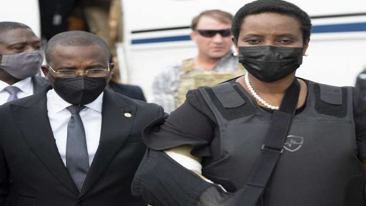 Viuda de presidente asesinado regresa a Haití para los funerales./Foto: AFP
