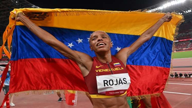 Yulimar Rojas tras oro y récord mundial en Tokio-2020: "es mágico"./Foto: AFP