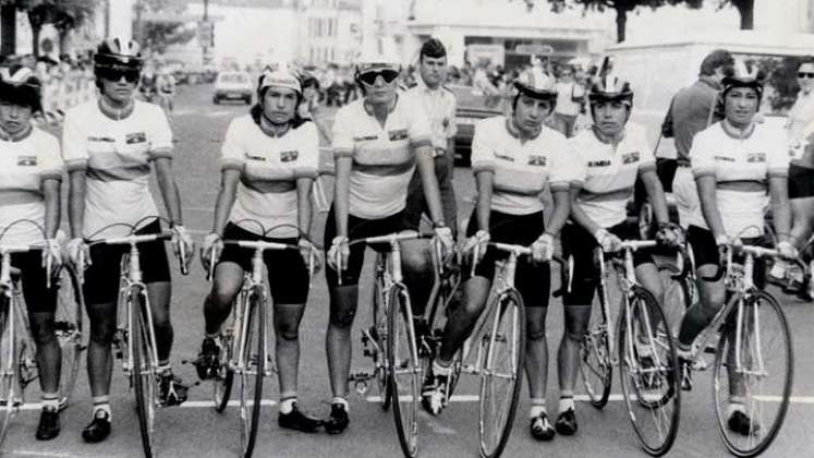 En la década de los años 80, este fue uno de los primeros equipos de ciclismo femenino que tuvo Colombia y el cual participó en el Tour de Francia en 1986. (Foto Cortesía de Mundo Ciclístico).