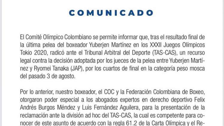 Comité Olímpico Colombiano.