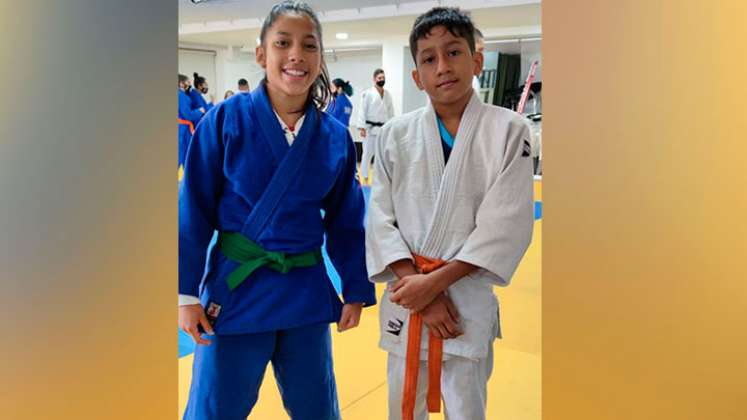 Danna Vera y Daniel González, representantes del judo cucuteño en el PAD. 
