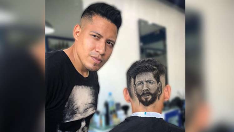 Messi 'brilla' hasta en la cabeza de los fanáticos./Foto: Instagram