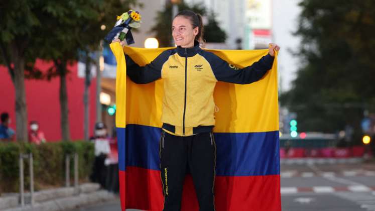 Sandra Arenas, medallista olímpica colombiana. 