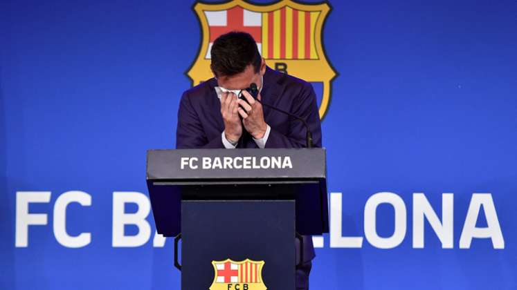 El planeta fútbol esperaba con impaciencia el discurso de Messi desde el anuncio el jueves de su marcha del Barça: / Foto: AFP