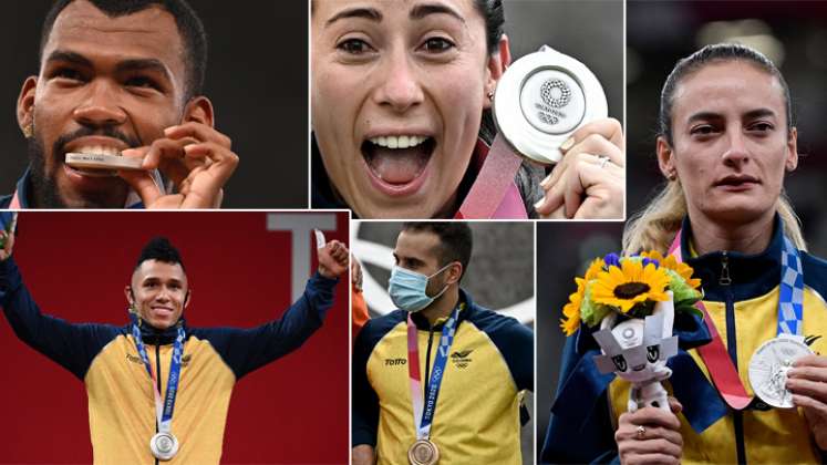 Medallistas colombianos en Tokio 2020. / Foto: AFP