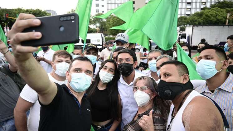 Camilo Romero, precandidato presidencial por la Alianza Verde, en visita a Cúcuta./Foto Jorge Gutiérrez