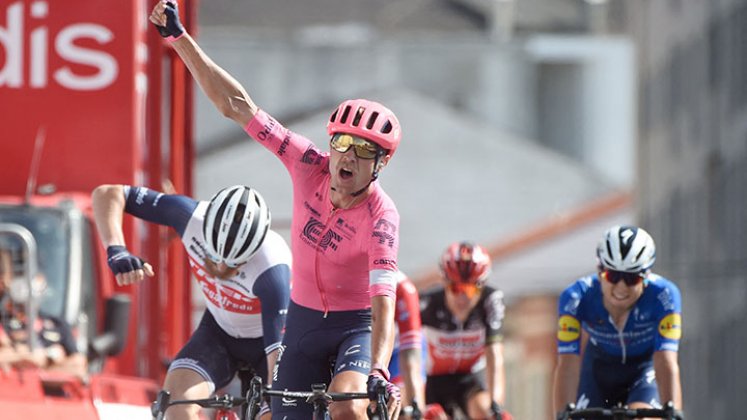 Nielsen consiguió su tercera etapa en la presente Vuelta a España. 