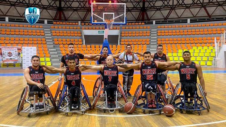 Equipo de Norte de Santander de baloncesto en silla de ruedas. 
