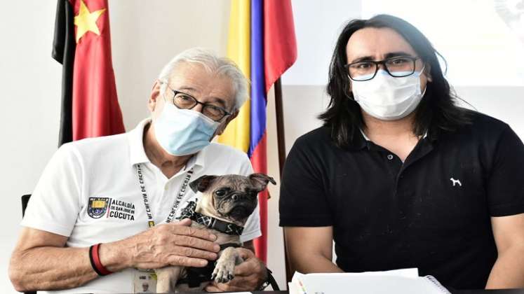 Alcalde de Cúcuta , Jairo Yáñez y el concejal Víctor Caicedo. / Cortesía/ La Opinión