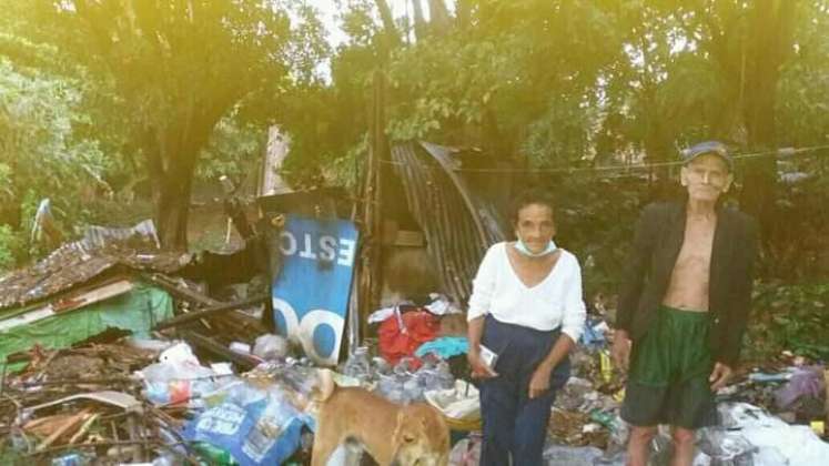 Aguacero 'derribó' casa de dos adultos mayores en Belén./Foto: cortesía