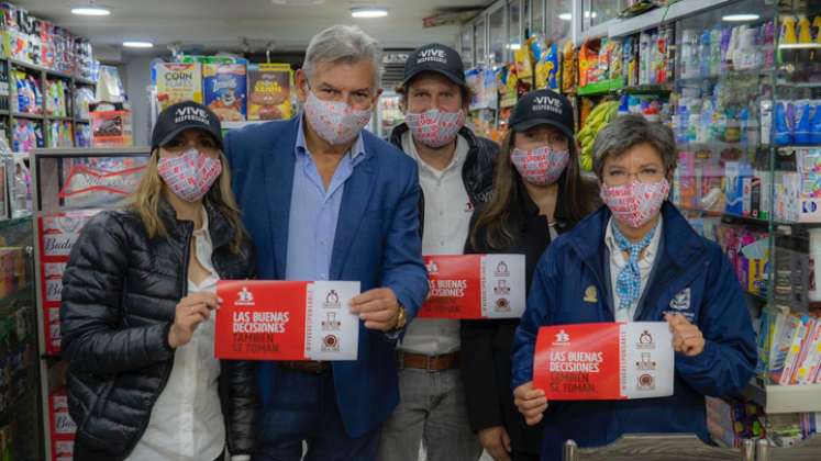 La iniciativa contó con el apoyo de autoridades locales como la alcaldesa de Bogotá, Claudia López; Fenalco, Policía Nacional y Asobares. / Foto: Cortesía