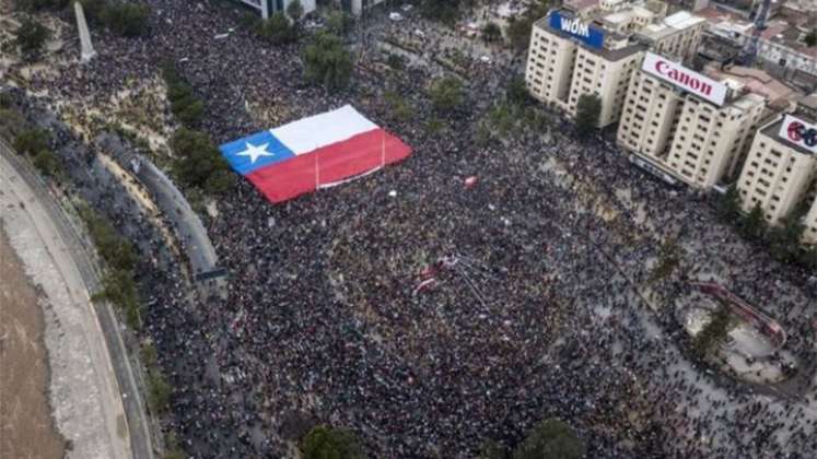 Manifestaciones en Chile.