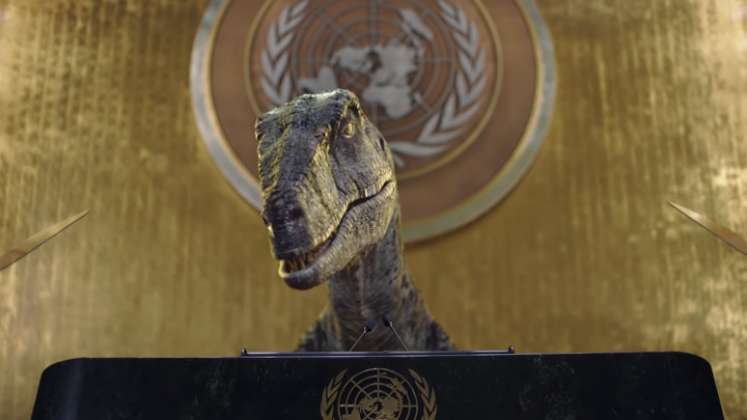 Un dinosaurio protagoniza la nueva campaña 'No elijas la extinción' del Programa de Naciones Unidas para el Desarrollo (PNUD)