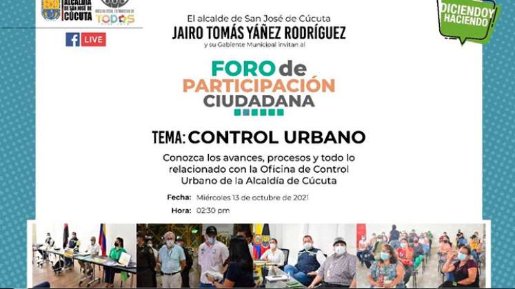 Foro de participación ciudadana ‘Control Urbano en Cúcuta’
