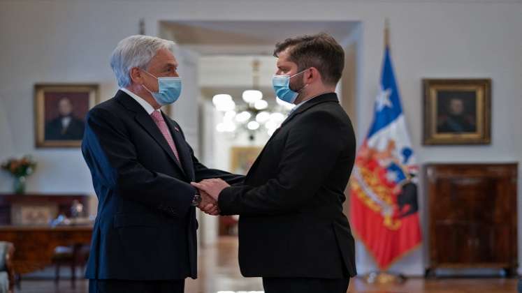 El presidente Piñera saludó al electo presidente Gabriel Boric