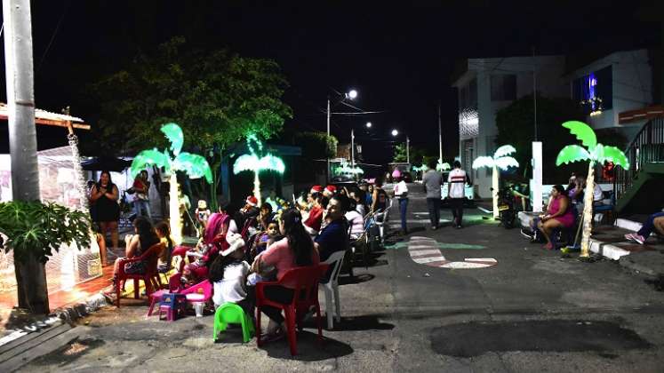 En Belén adornaron las calles con palmas de coco.