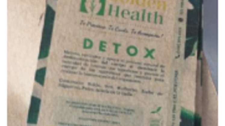 Golden Health Detox, el otro medicamento falsificado. / Foto: Cortesía / La Opinión 