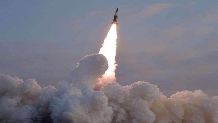 Corea del Norte lanza su misil más potente desde 2017./Foto: AFP