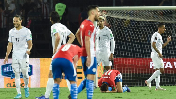 Uruguay alcanzó 19 puntos y Paraguay quedó sumido en el penúltimo lugar con 13. / Foto: AFP 