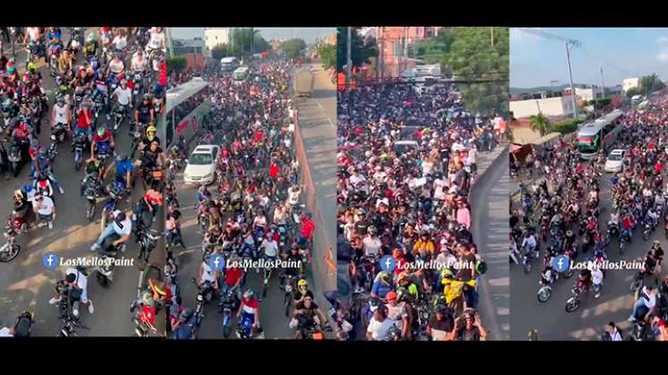 Caravana de motos generó discordia en Los Patios 