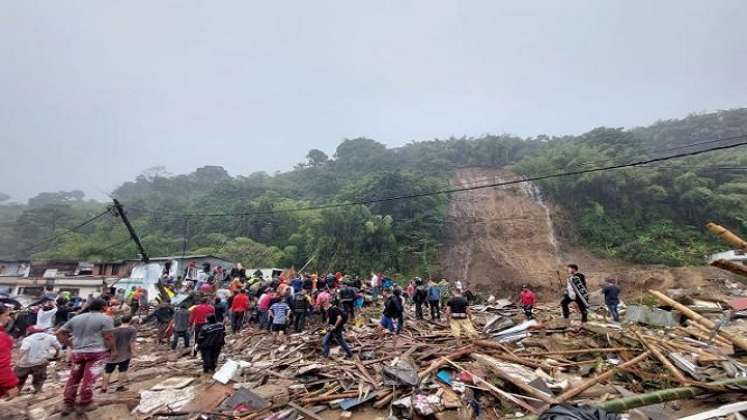 Tragedia en Pereira: van 6 muertos y 21 heridos por deslizamiento de tierra./Foto: internet