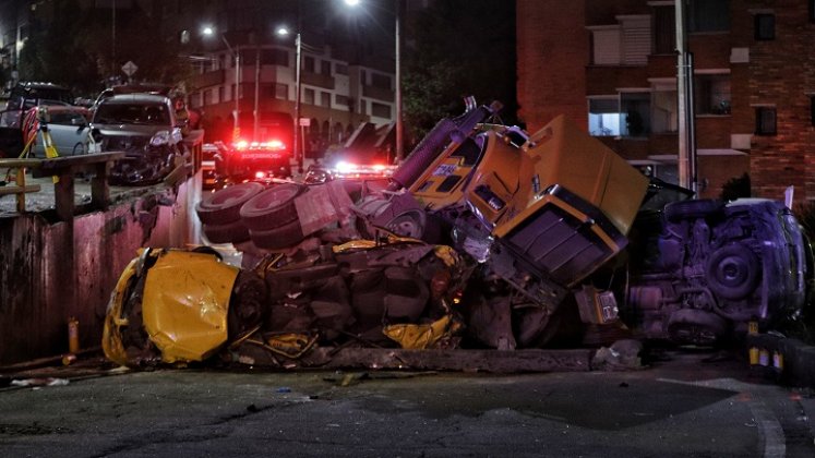 Dos muertos deja accidente de tránsito en el norte de Bogotá./Foto: Colprensa