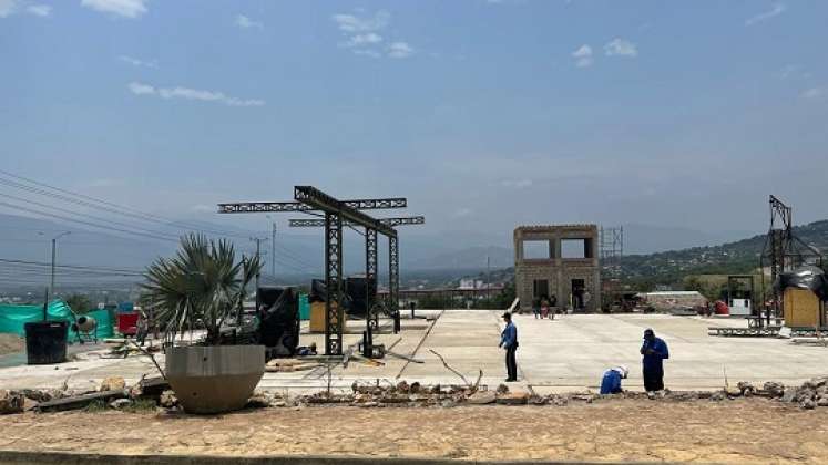 Construcción de una Estación de Servicios (EDS) en terreno donado como área de cesión por Conjunto Sierra Nevada. (Foto:Cortesía)