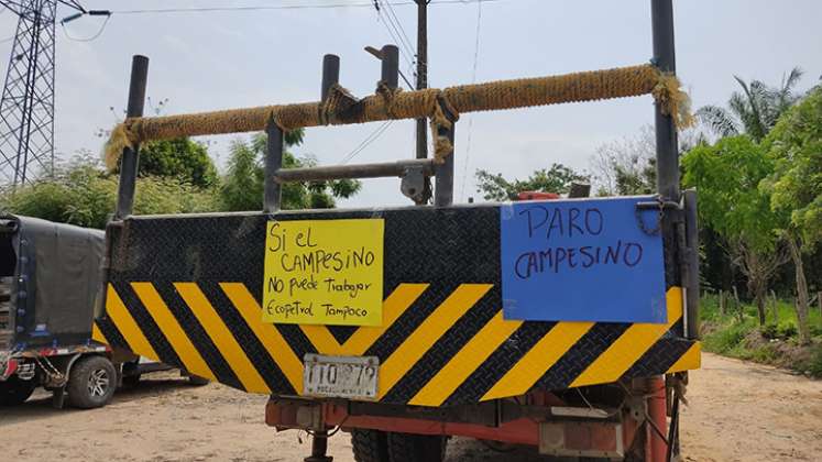 Bloquean la vía  Cúcuta-Tibú