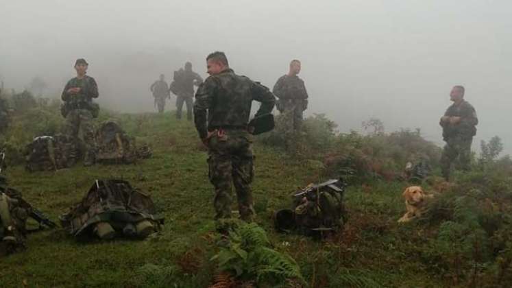 No importan las condiciones, igual los soldados siempren están velando por la seguridad de los colombianos./Foto cortesía