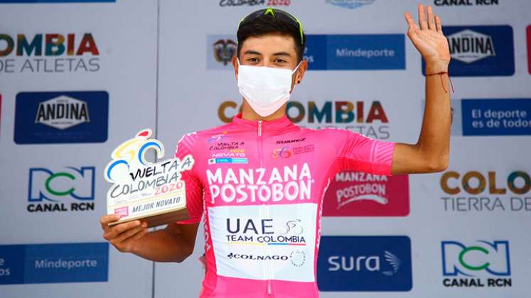 Roosbelth Rojas, campeón novato de la Vuelta a Colombia 2020. 