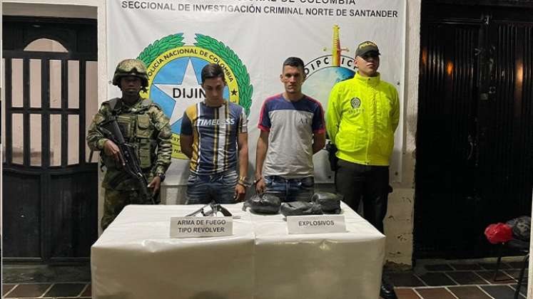 Eider Quinter, alias 'Hueso' y Jesús Zambrano fueron capturados con explosivos.