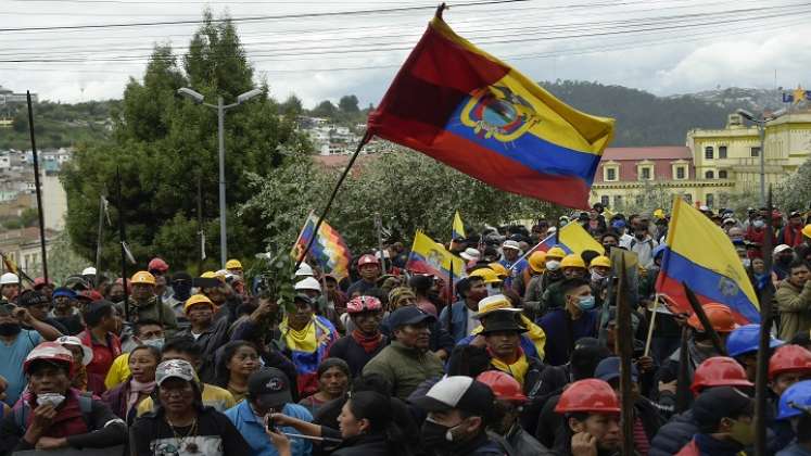 Protestas en ecuador. Foto: AFP