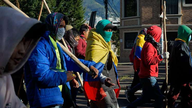 Protestas en  Ecuador.