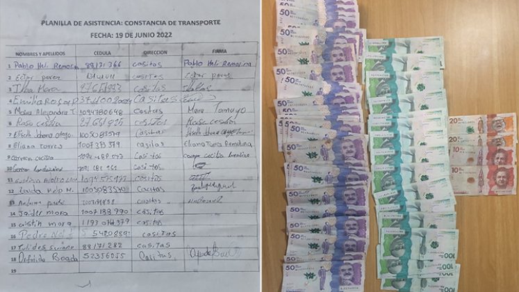 Tres detenidos presuntamente por ofrecer dinero para votar por el Pacto Histórico en Cáchira/Foto: cortesía