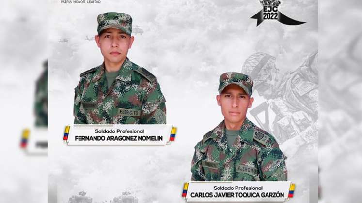 Militares asesinados en Tibú, Norte de Santander./Foto: cortesía