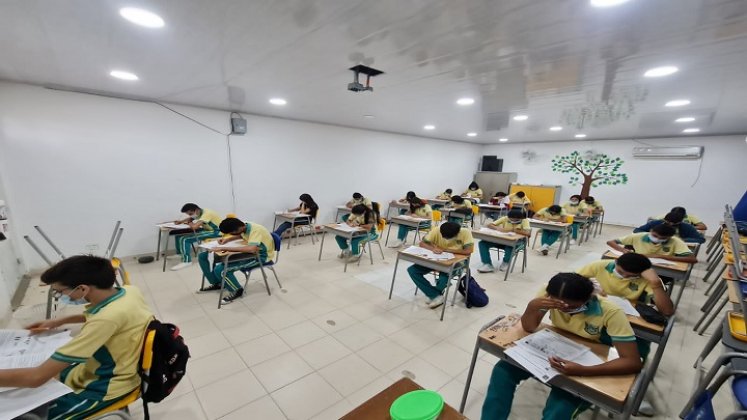 Uso de tapabocas en colegios de Cúcuta. / Foto: Cortesía / La Opinión 