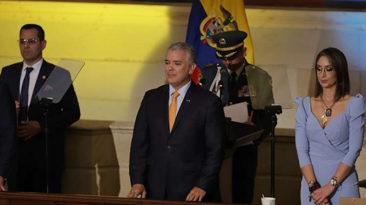 El presidente Iván Duque instaló el nuevo periodo legislativo./Foto Colprensa