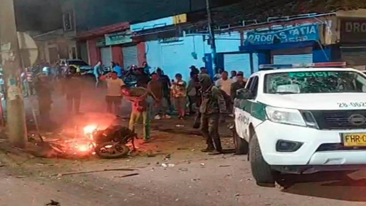 Ataque terrorista con 'motobomba' en el Cauca./Foto: internet