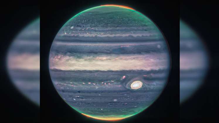 El telescopio espacial James Webb toma impresionantes imágenes de Júpiter./Foto: AFP