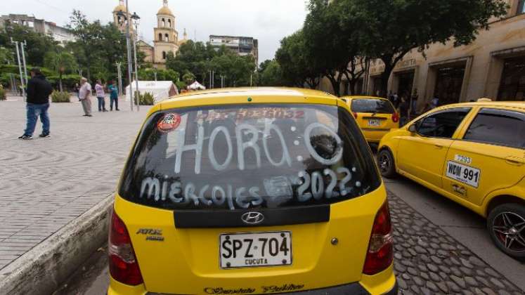 Protesta taxistas en Cúcuta